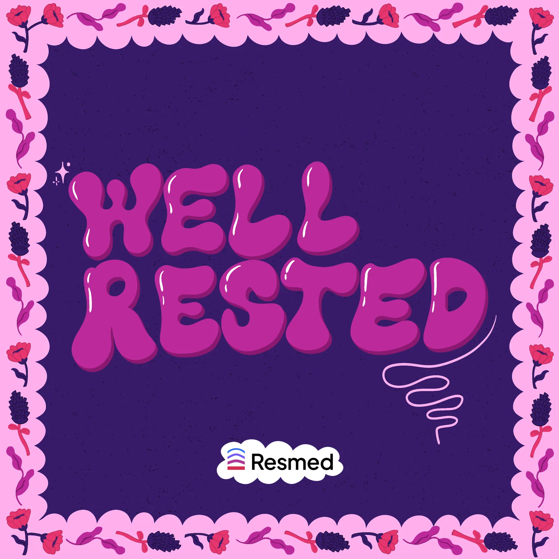 Napkin artwork for the Well Rested event