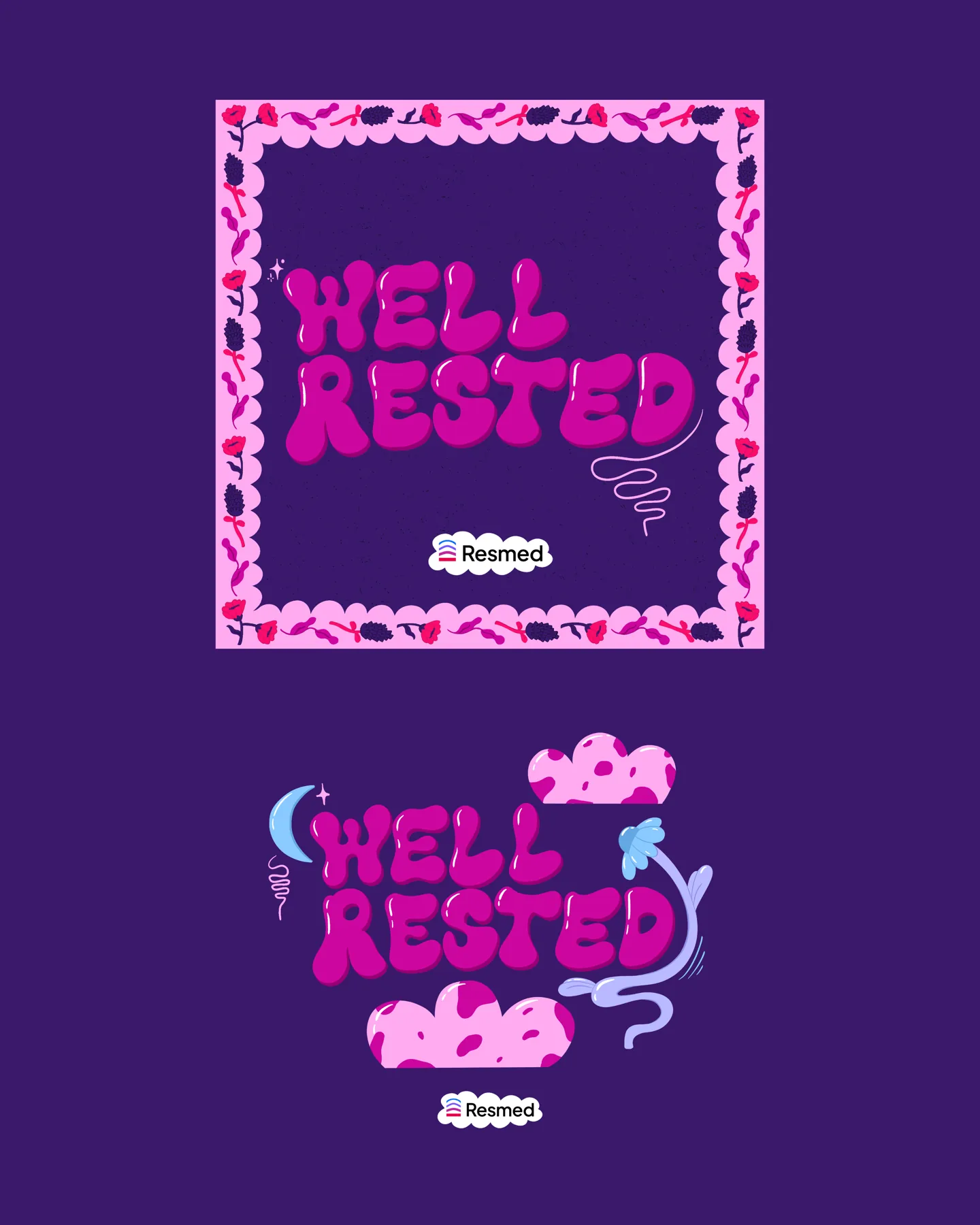 Social promo graphic for the Well Rested event
