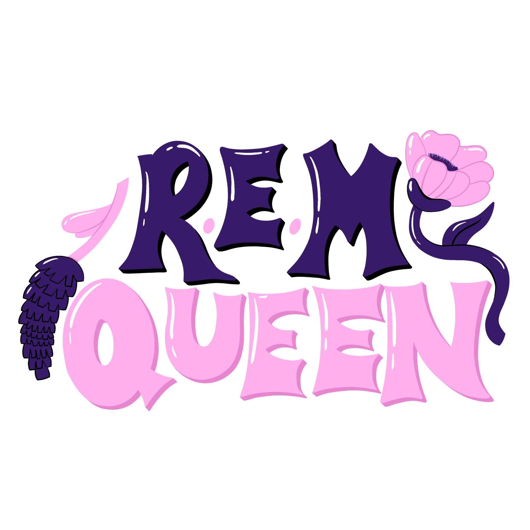 Sticker design with hand-lettered type