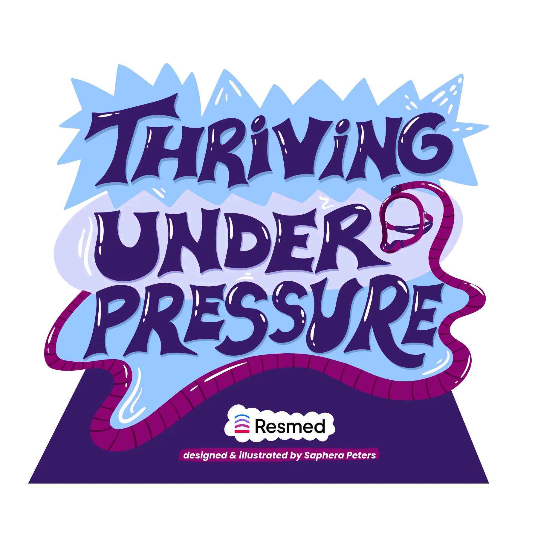 Thriving Under Pressure standee artwork with Resmed branding