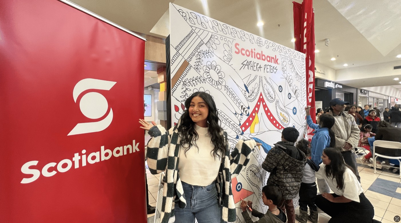 Saphera's artwork for the 2023 Scotiabank Diwali activation