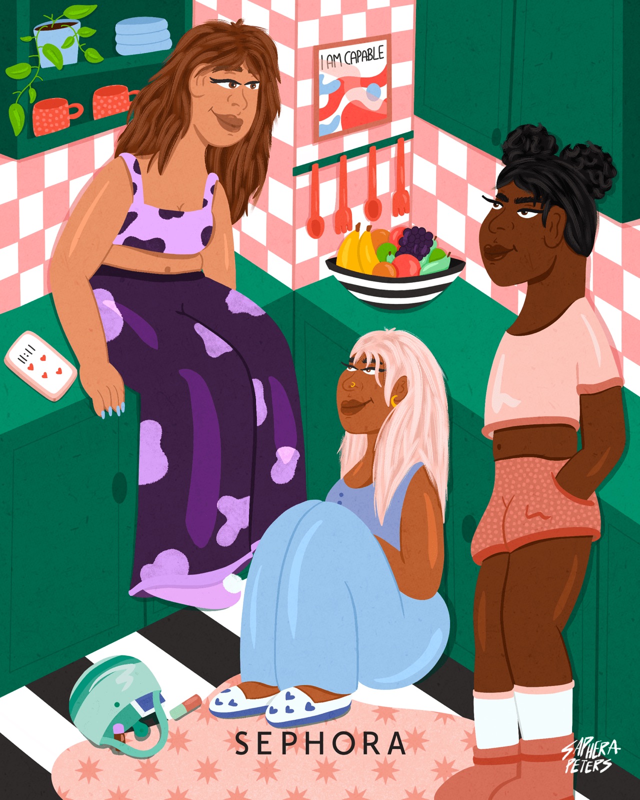 Saphera Peters x Sephora artwork for International Women's Month
