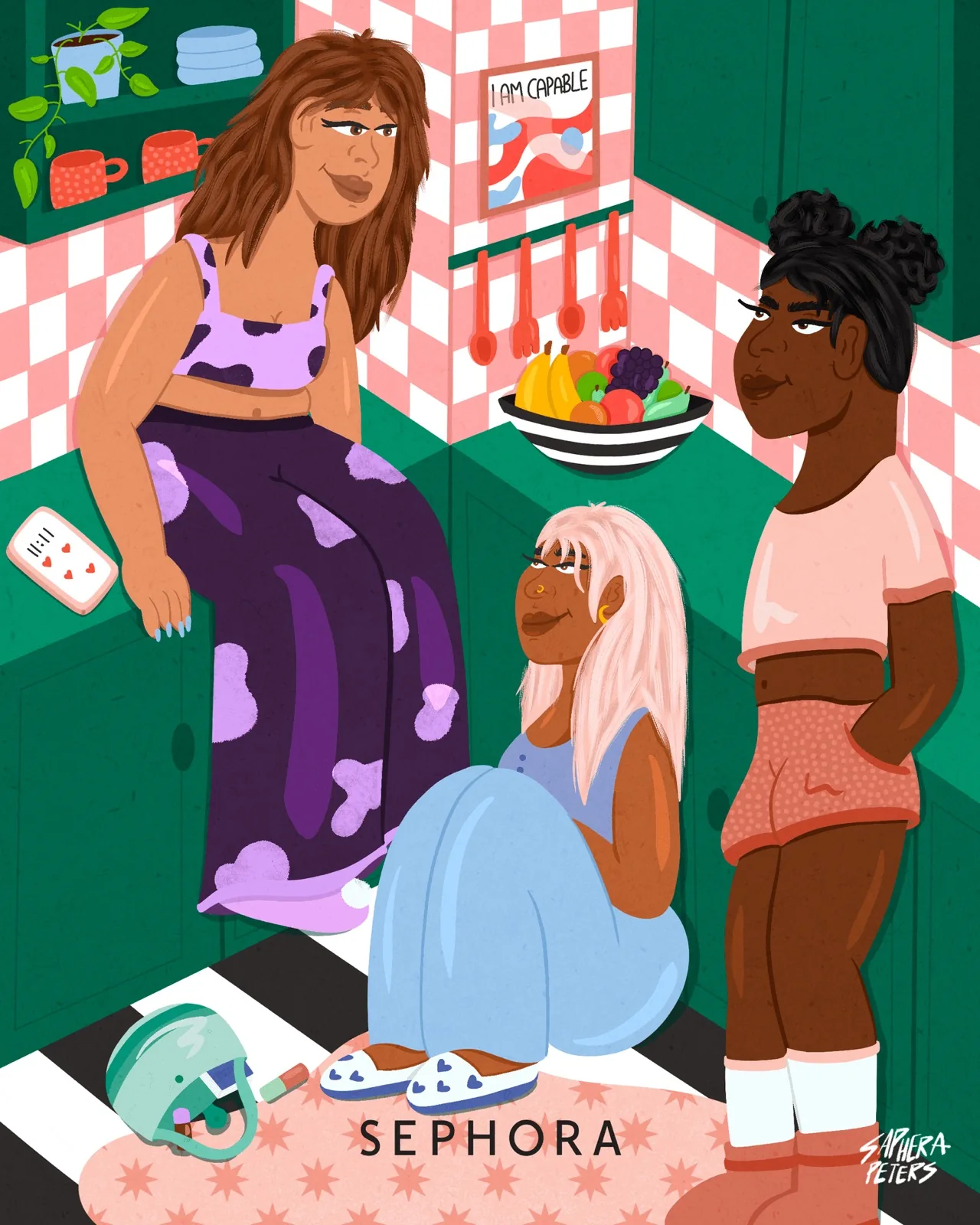 Saphera Peters x Sephora artwork for International Women's Month