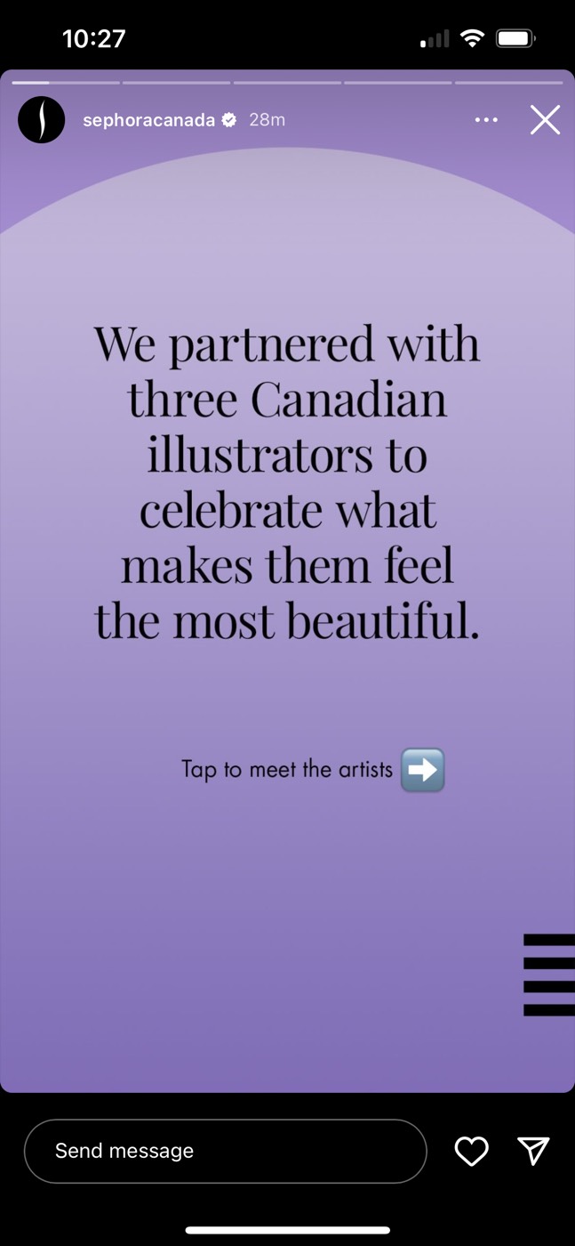 Sephora Canada International Women's Day 2024 campaign feature
